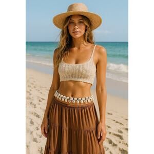 Cowrie Shell Belt Boho Beachy Y2K Surfer Rave Cowgirl Hippie Coastal Mermaid S